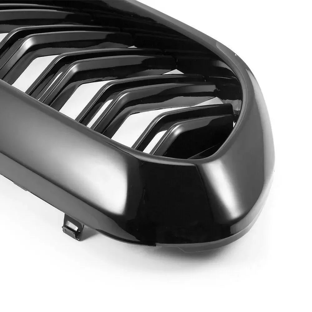 1 Pair Grille For BMW G30 G31 5 Series Sport M5 Front Kidney Dual Slats Racing Grill Gloss Black Replacement Part Double Line