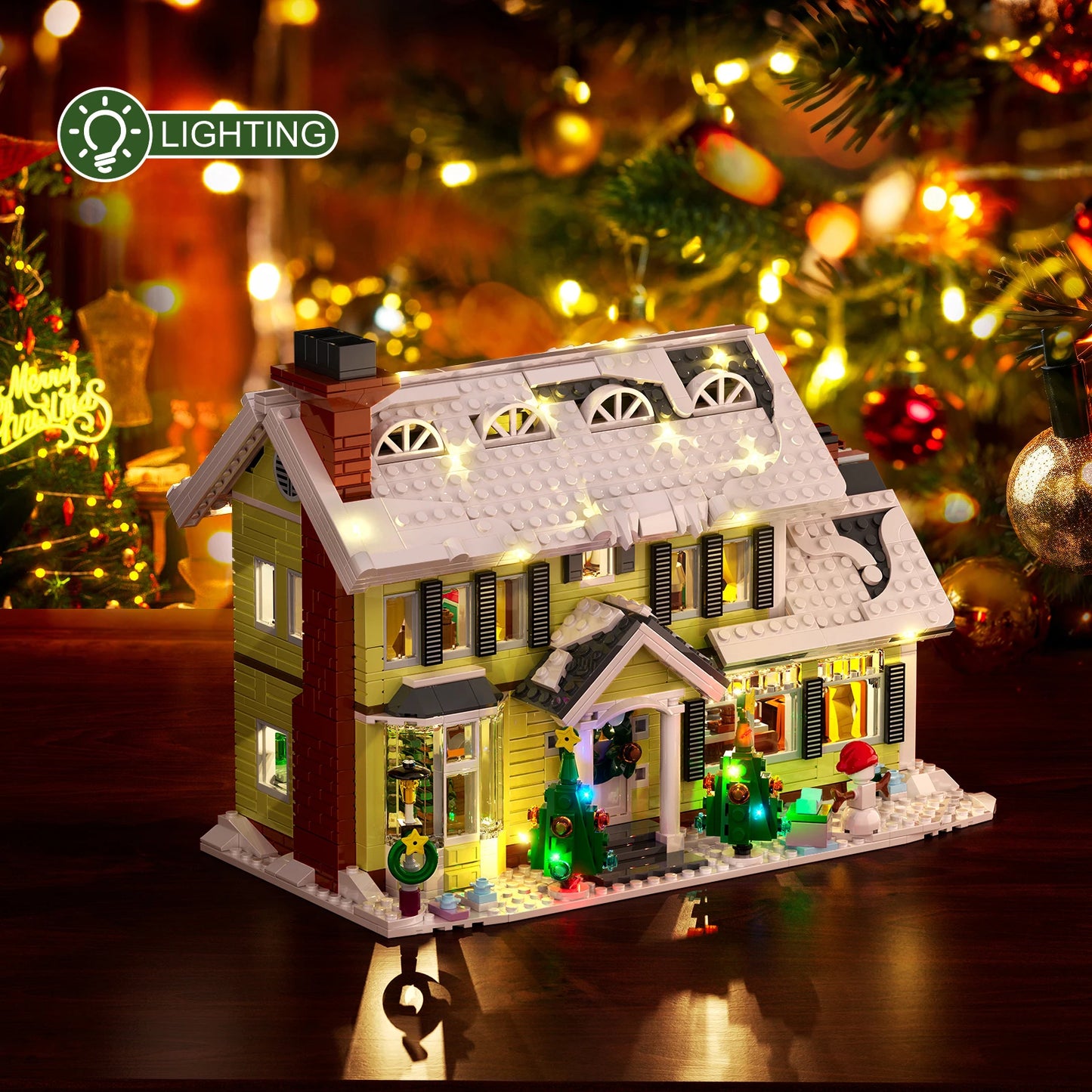 Christmas Vacation House Building Blocks Set Christmas Holiday Snow Village Toys Decor Gift for Adults and Boys Girls (1156 pcs)