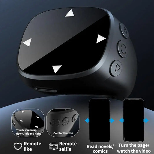 Remote Control Touch Screen Page Turner for TikTok Bluetooth Camera Video Recording for iPad iPhone Remote Scrolling Ring