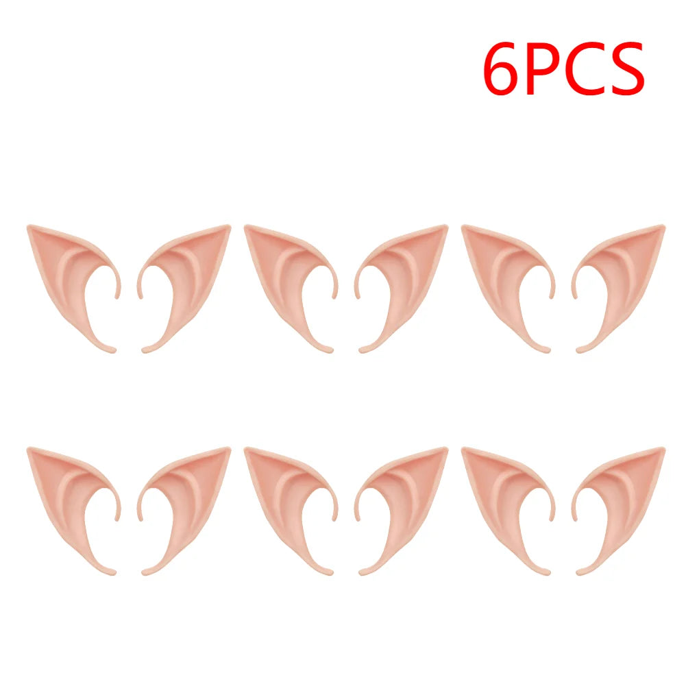 1-20pair Mysterious Angel Elf Ears Artificial Latex Ears for Halloween Decor Fairy Cosplay Costume Masquerade Accessories
