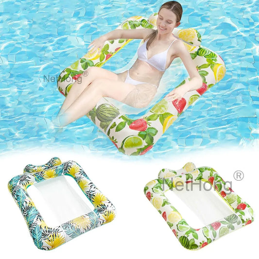 Inflatable Pool Floating Row Portable Float Bed Seat Adult Beach Party Swimming~