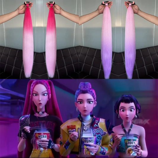 Kpop Demon Hunter Birthday Huntrix Kpop Warrior Costume Birthday Hair Accessiorie Party Gifts Rumi Mira Favors Hair Accessiories