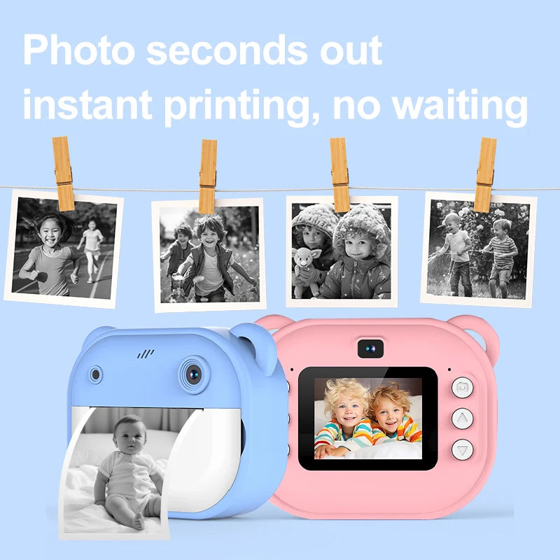 Children Digital Camera Instant Print Toys Thermal Print Camera Instant Photo Printing Camera With Video Function Kids Gifts