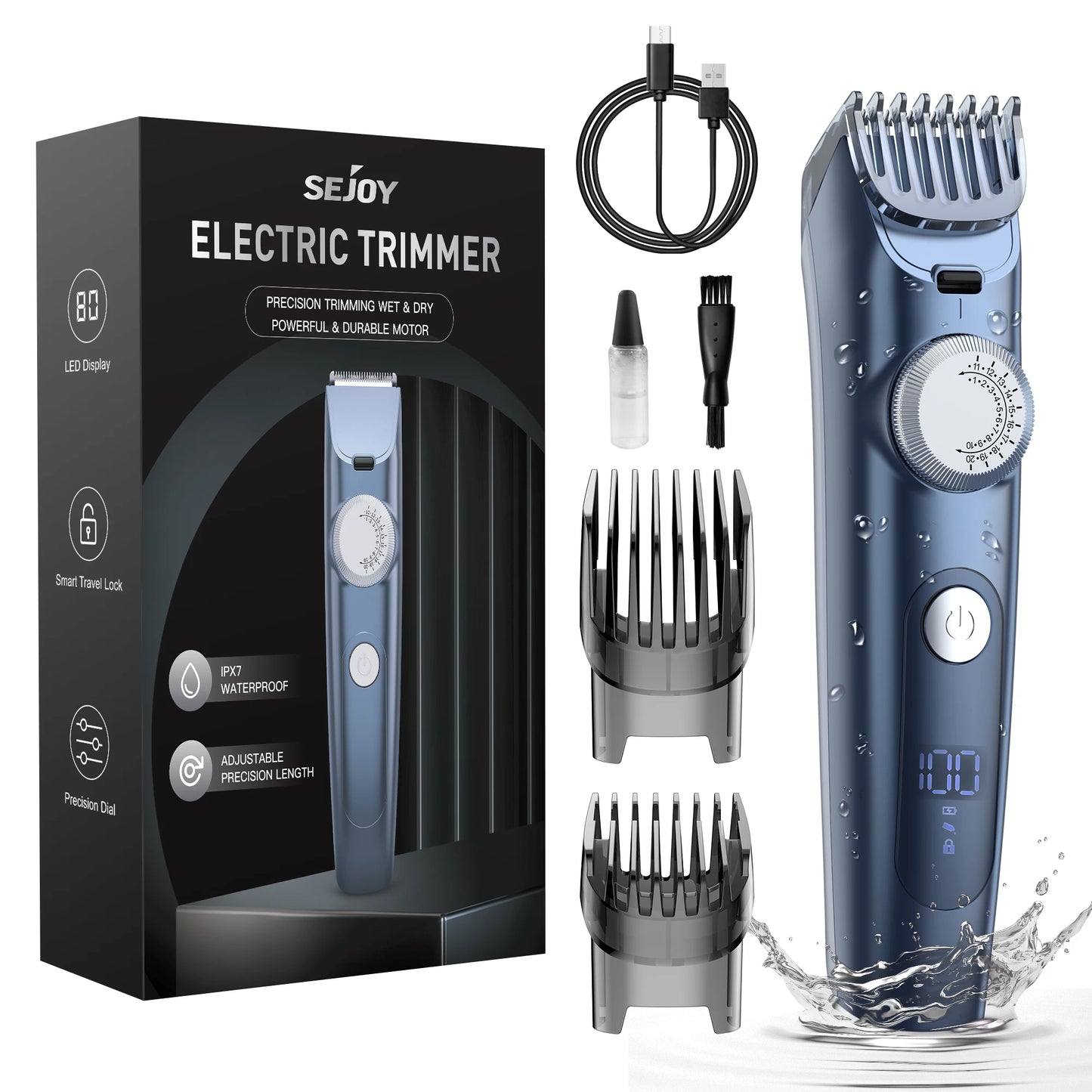 Sejoy Hair Clippers Trimmer for Men Hair Beard Body Arm Professional Electric Outline Edgers Shaver