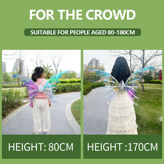 Halloween Children Electric Butterfly Wings Elf Wings Costume Magic Led bats Wing Cosplay Dress Up for Kids Cats Dogs