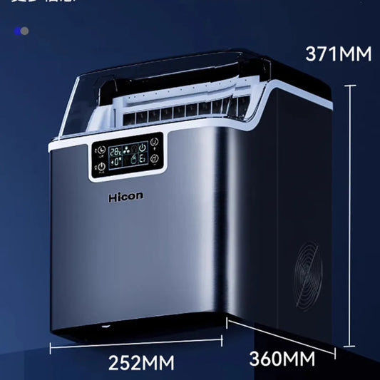 Eiswürfelmaschine für die Arbeitsplatte, 11,8 kg in 24 Stunden, 9 Eiswürfel in 6 Minuten fertig, elektrischer Eiswürfelbereiter und kompaktes, trinkbares Silber