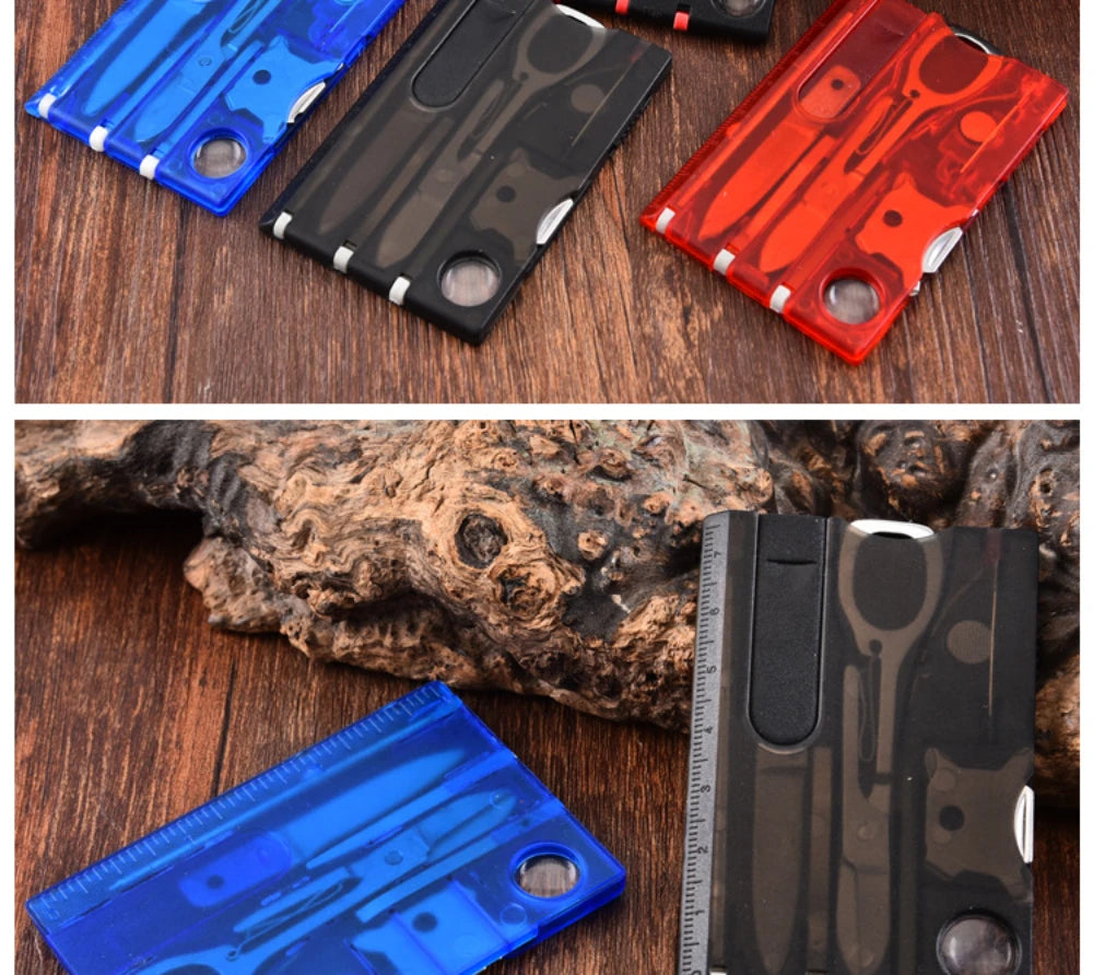 Camping Multifunctional Swiss Army Knife Card Combination Multi-purpose Survival Tool Beauty Suit Tool Card