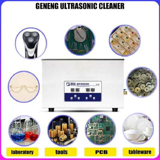 GENENG Ultrasonic Cleaner Ultrasound Bath Dental Ultra Sonic Cleaning Machine 1.3L/2L/3.2L/6.5L/10L/15L/22L/30L