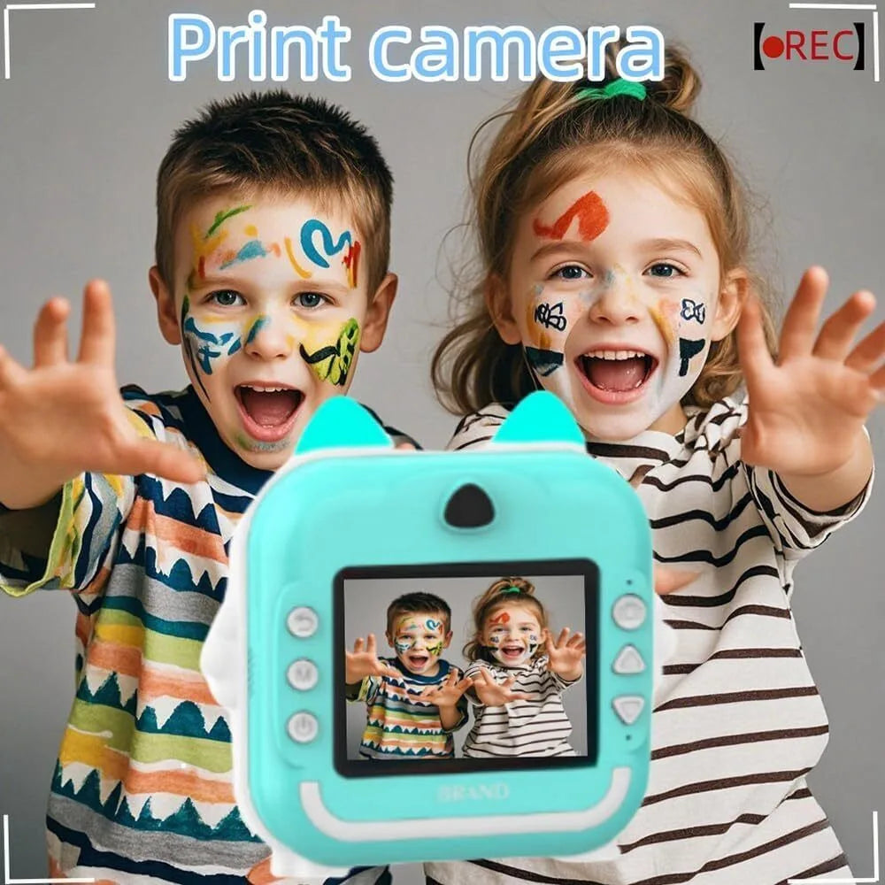 Children 1080P HD Digital Camera Toys Instant Print for Kids Thermal Print Camera Instant Print Photo Video With 32G Memory Card