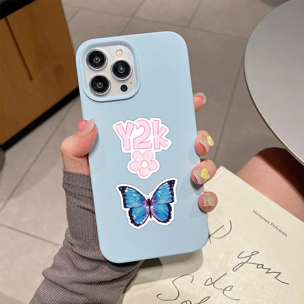 10/30/60Pcs Cute Pink Y2K Stickers For Suitcase Skateboard Laptop Luggage Phone Car Styling DIY Decal Pegatinas