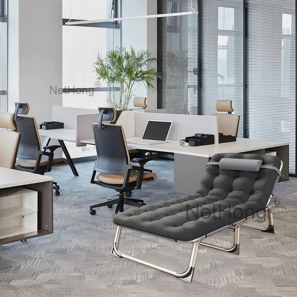 Cot Heavy-Duty Portable Camping Folding Sleeping Bed With Mattress`