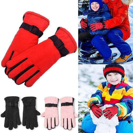 Kids & Adult Waterproof Ski Gloves - Windproof Winter Snow Gloves for Snowboarding