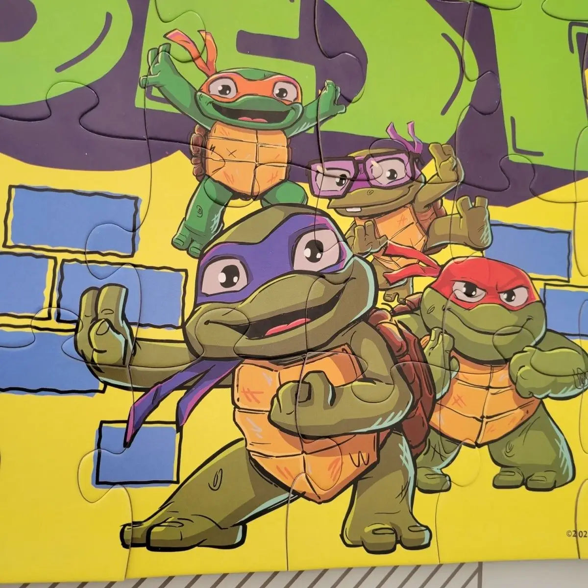 New TMNT Puzzle 24 Pieces Cartoon Animation Puzzle Children'S Puzzle Flat Paper Baby Birthday Gift Exquisite Iron Box Packaging