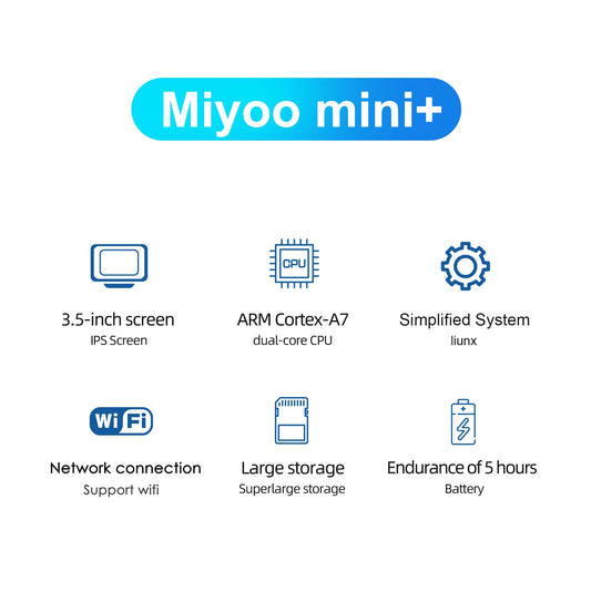 MIYOO Mini Plus Portable Retro Handheld Game Console V2 Mini+ IPS Screen Classic Video Game Console Linux System Children's Gift