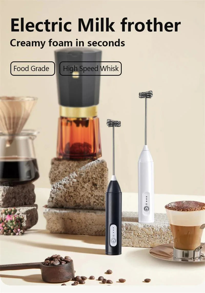 Xiaomi Electric Wireless Milk Frothers Blender Handheld Mini USB Rechargable 3 Speeds Coffee Mixer For Coffee Cappuccino Cream