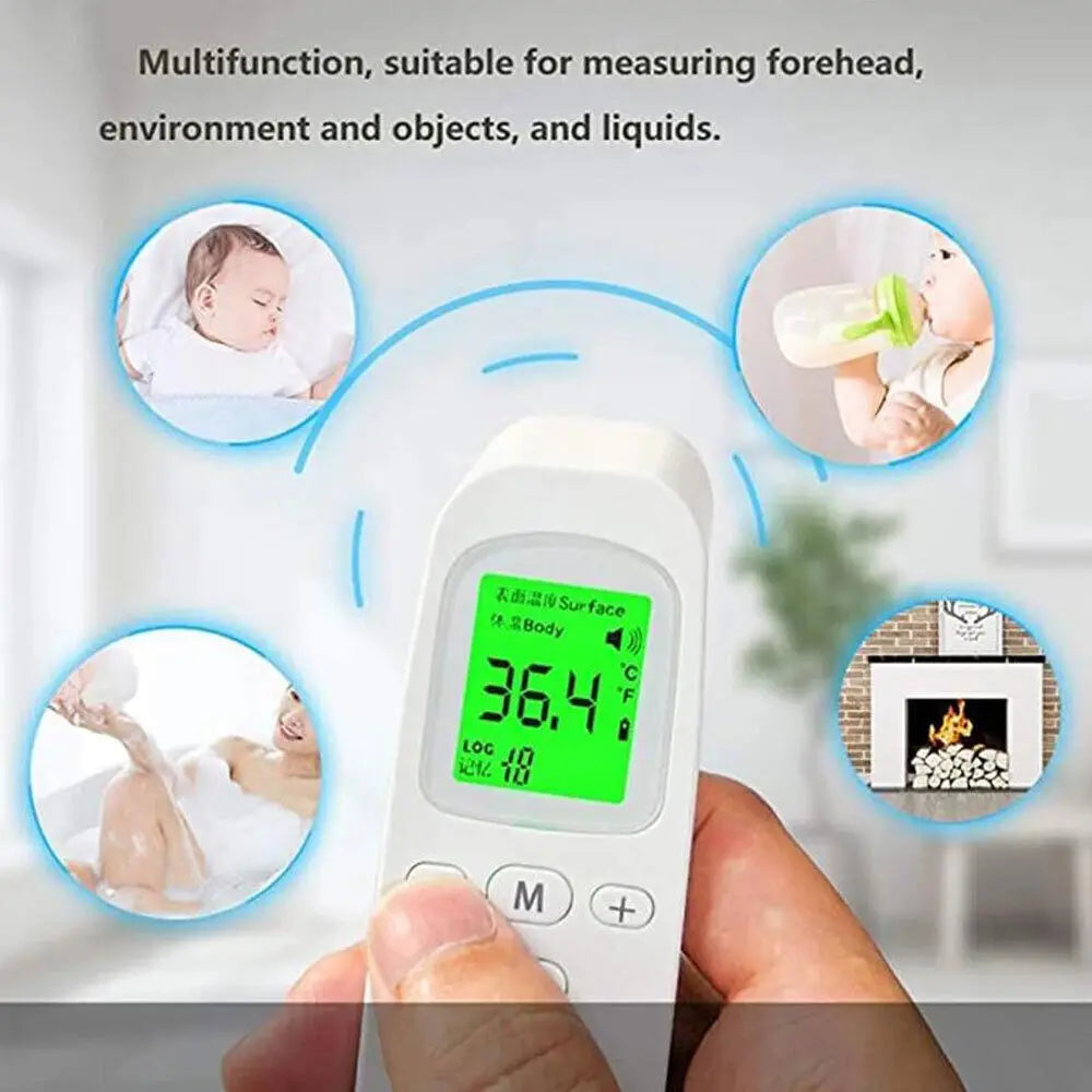 Large LED Digits Forehead Thermometer Smart Temperature Gun Adults And Kids~