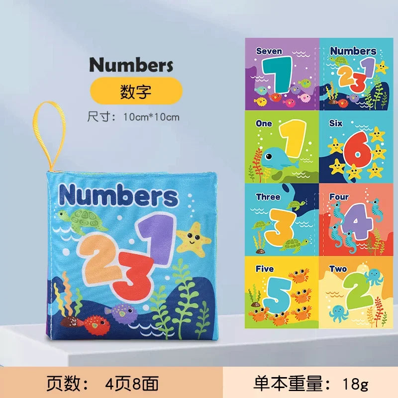 Children Early Educational Toys Rustle Sound Soft Cloth Book Fruits Animal Numbers Food Means of Transportation Cognition Toys