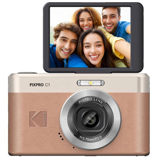 NEW KODAK PIXPRO C1 Digital Camera All-in-one 13MP Sensor, 26mm Fixed Focus Lens, and 180° Tilting LCD(Not Kodak PIXPRO FZ55)
