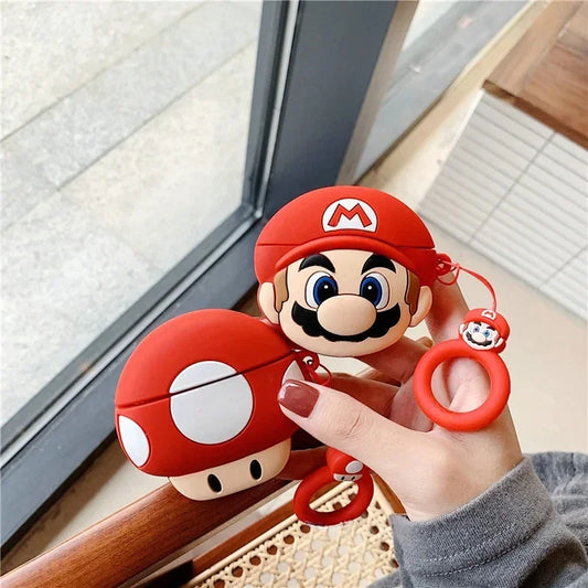 For Airpods 4 Case 2024,Cute 3D Cartoon Mary Game Silicone Earphone Cover For Airpod 4 Case/Airpods Pro 2 Case For Kids Funda