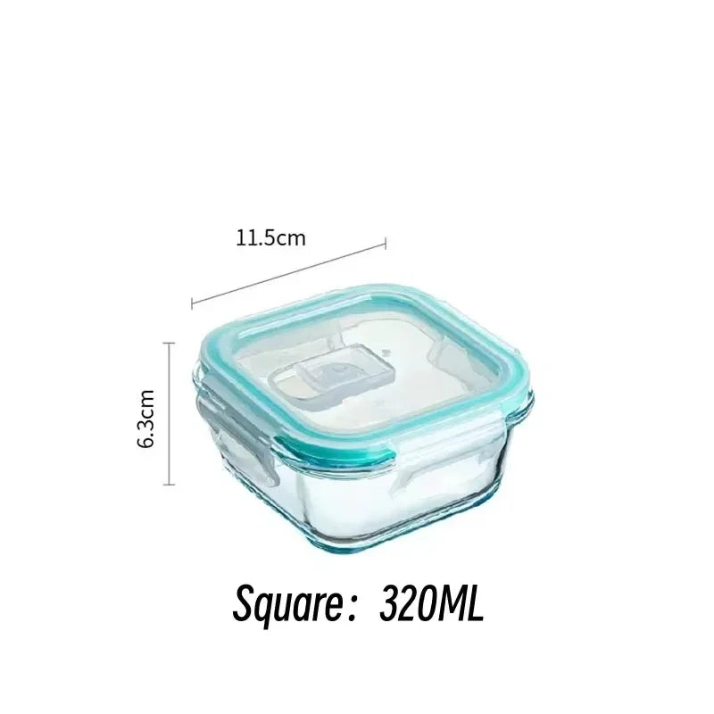 Hochwertige Glas-Lunchbox – Luftdichte Aufbewahrungsbehälter mit auslaufsicheren Deckeln, mikrowellen- und spülmaschinengeeignet, ideal für die Zubereitung von Mahlzeiten und Bento-Boxen
