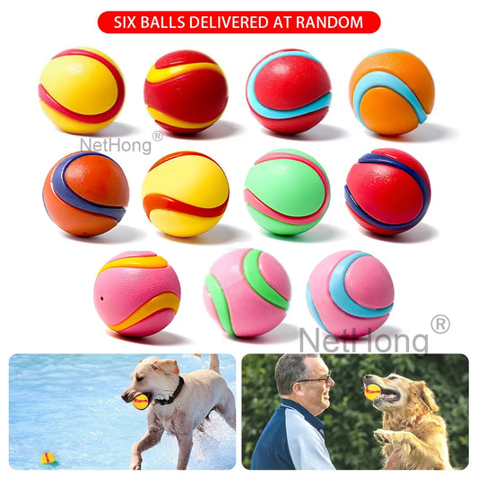 6Pcs Squeaky Balls Toys Dogs Interactive Toys TPR Dog Chew Toy for Dog Pet Teeth