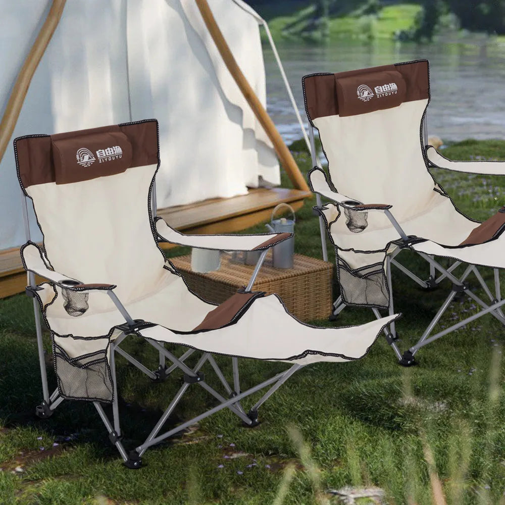 【Breeins】Portable adjustable folding camping chair, lightweight travel, fishing chair, beach chair, suitable for grassland