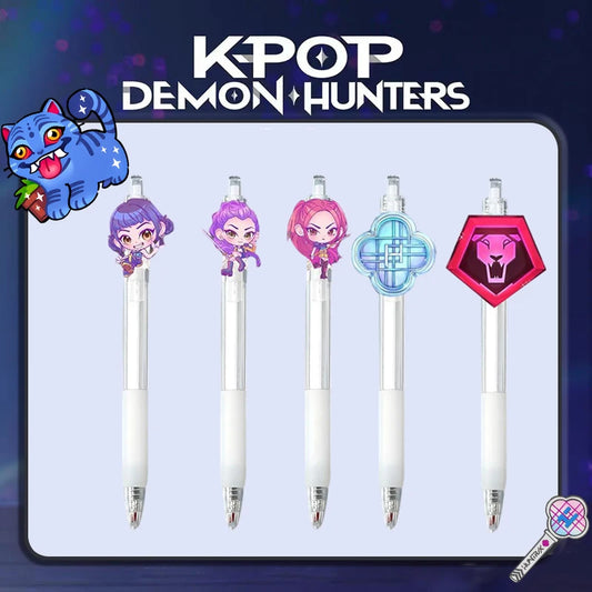 Demon Hunters Gel Pen Kpop Pen Hunter Ballpoint Pen Party Favors for Guest School Office Stationery Supplies Writing Tools