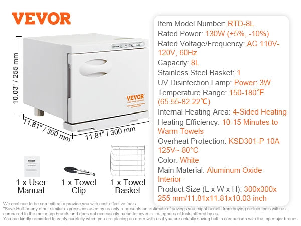 SucceBuy Hot Towel Warmer 8/23L Large Capacity with See Through Window 2-in-1 Quick All-round Heating Facials SPA Massage Salon