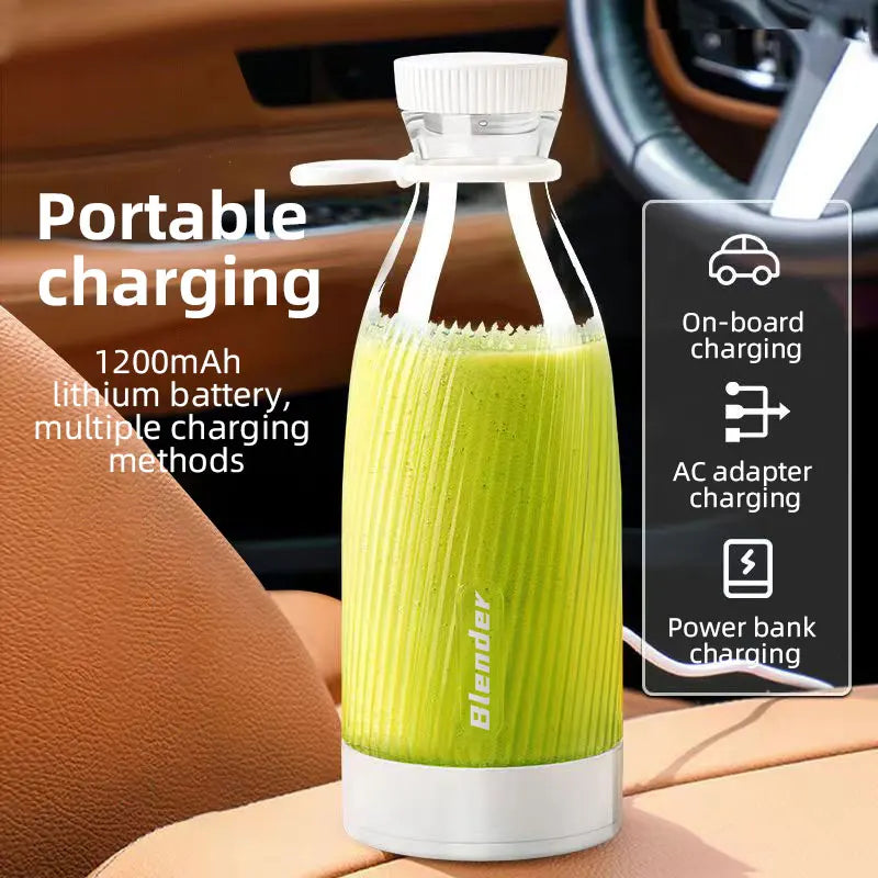 500ML Portable Blender Electric Juicer Fruit Mixers USB Rechargeable Blender juice Cup Bottle 6 Blades