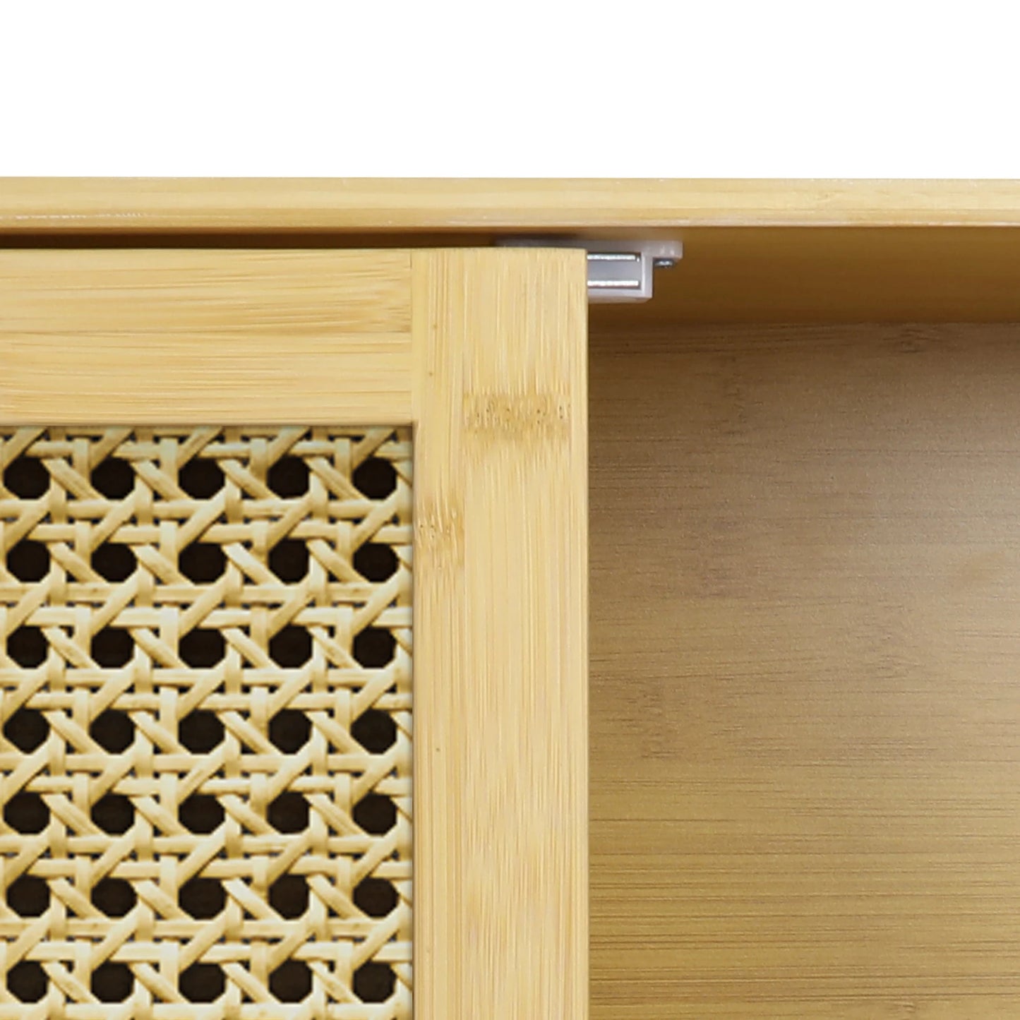 Bamboo Bathroom Wall Cabinet, Over the Toilet, Kitchen Storage, Solid Wood, 3 Shelves, 2 Doors