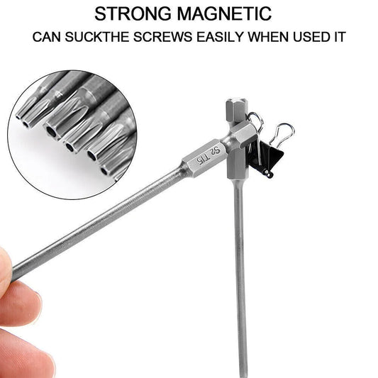 11Pcs Long Reach Torx Star Hex Security Bit Set Tamper Proof Screwdriver Bits