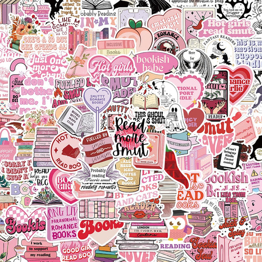 50PCS Smutty Dark Romance Bookish Spice Reader Girl Cartoon Booktok Sticker Aesthetic Car Kindle Ipad Phone Laptop Diary Sticker