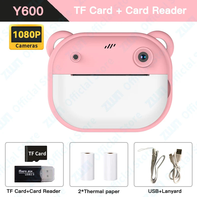Children Digital Camera Instant Print Toys Thermal Print Camera Instant Photo Printing Camera With Video Function Kids Gifts