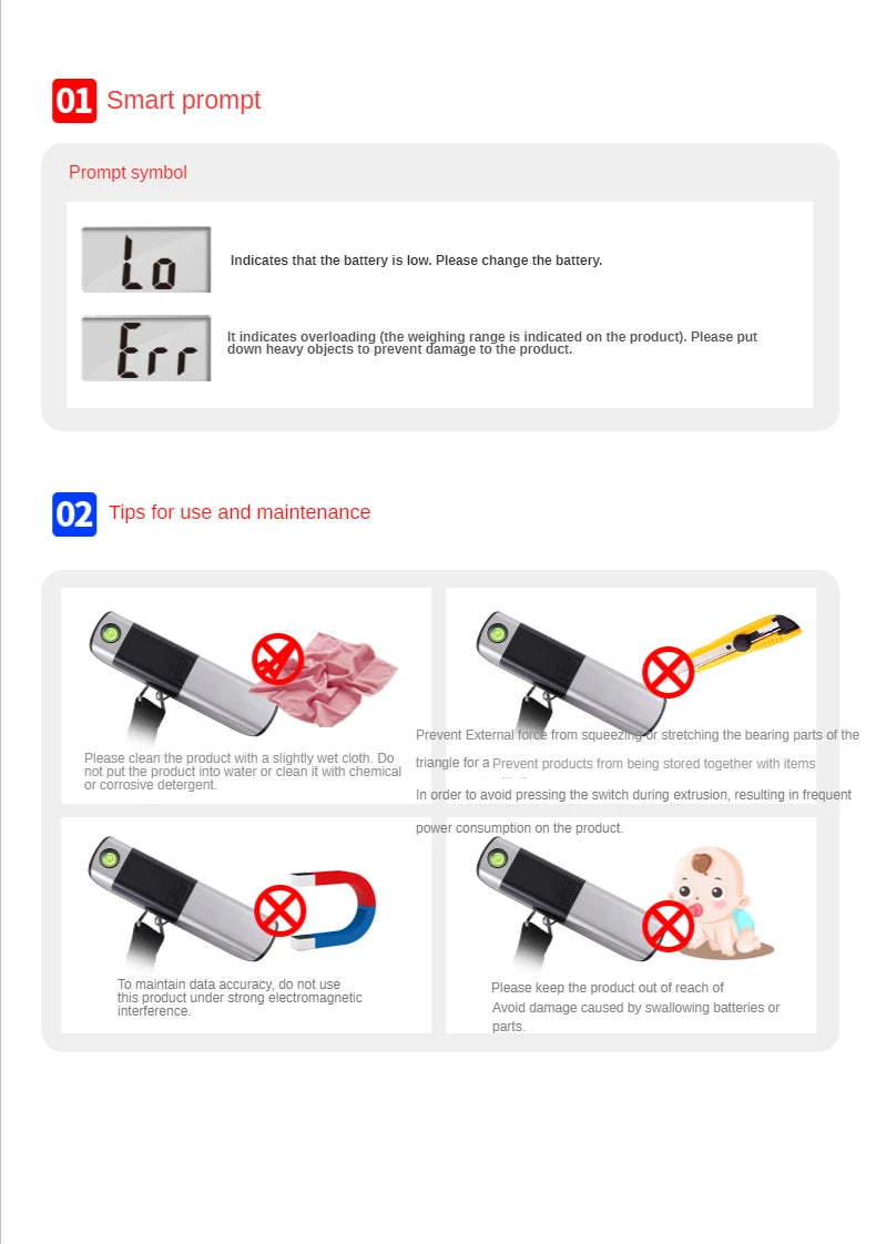 IHOYI Portable Electronic Scale, Household Small 50kg Portable Mini Spring Hook Weighing, High-Precision Luggage Weighing Device