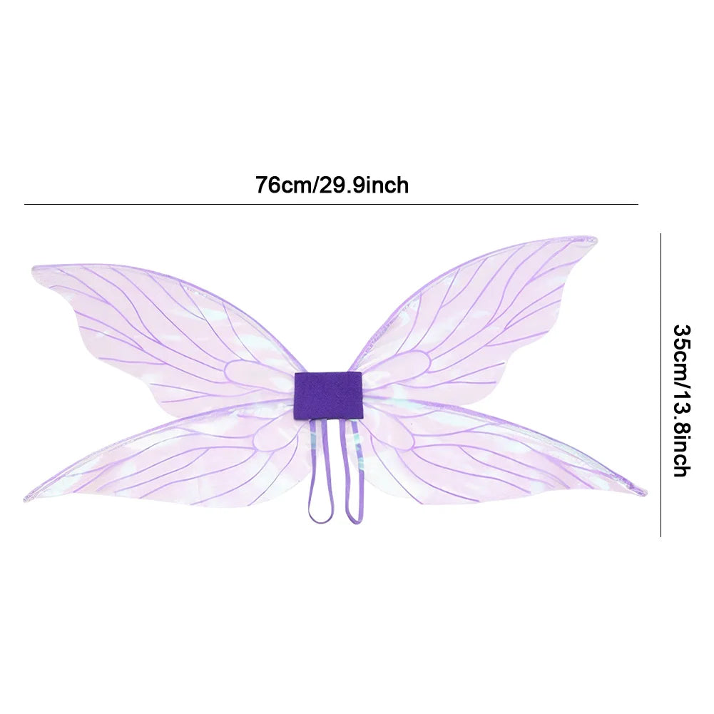 Butterfly Fairy Wings Costume Women Girls Princess Elf Angel Wing for Halloween Party Favor Cosplay Costume Dress Up Props