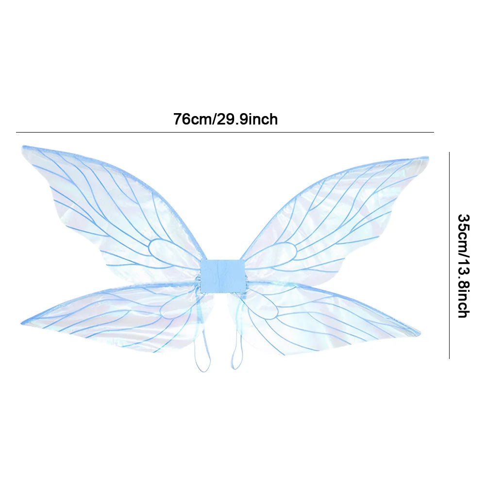 Butterfly Fairy Wings Costume Women Girls Princess Elf Angel Wing for Halloween Party Favor Cosplay Costume Dress Up Props