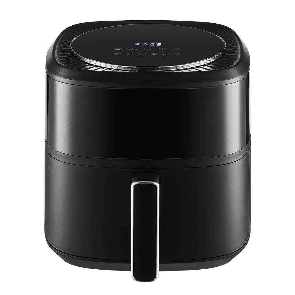 KOMORE 6L Heißluftfritteuse mit Smart-Touch-Display, antihaftbeschichtetem Frittierkorb, 60-Minuten-Timer und einstellbarer Temperatur von 80 °C bis 200 °C