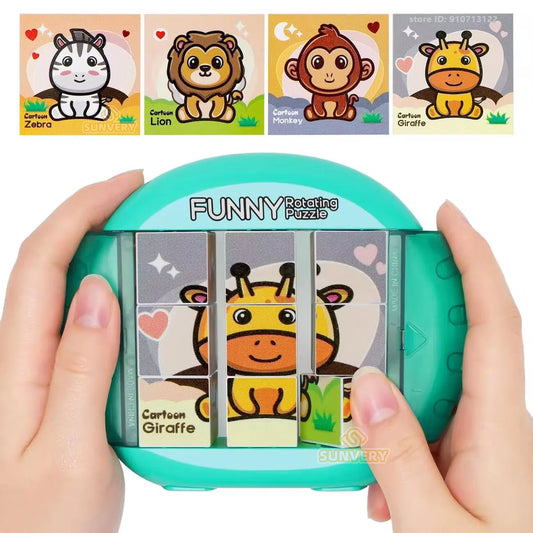 4IN1 Rotating Puzzle for Kids Fidget Toys 3 4 5 6 7 8 Year Old 4 Puzzles in 1 Fine Motor Skills, Gift for Boys & Girls Ages 3+