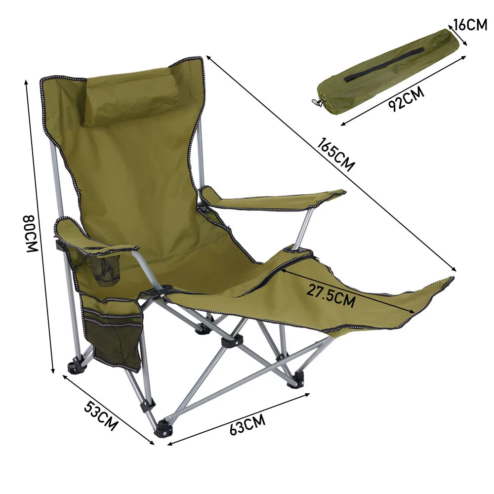 【Breeins】Portable adjustable folding camping chair, lightweight travel, fishing chair, beach chair, suitable for grassland