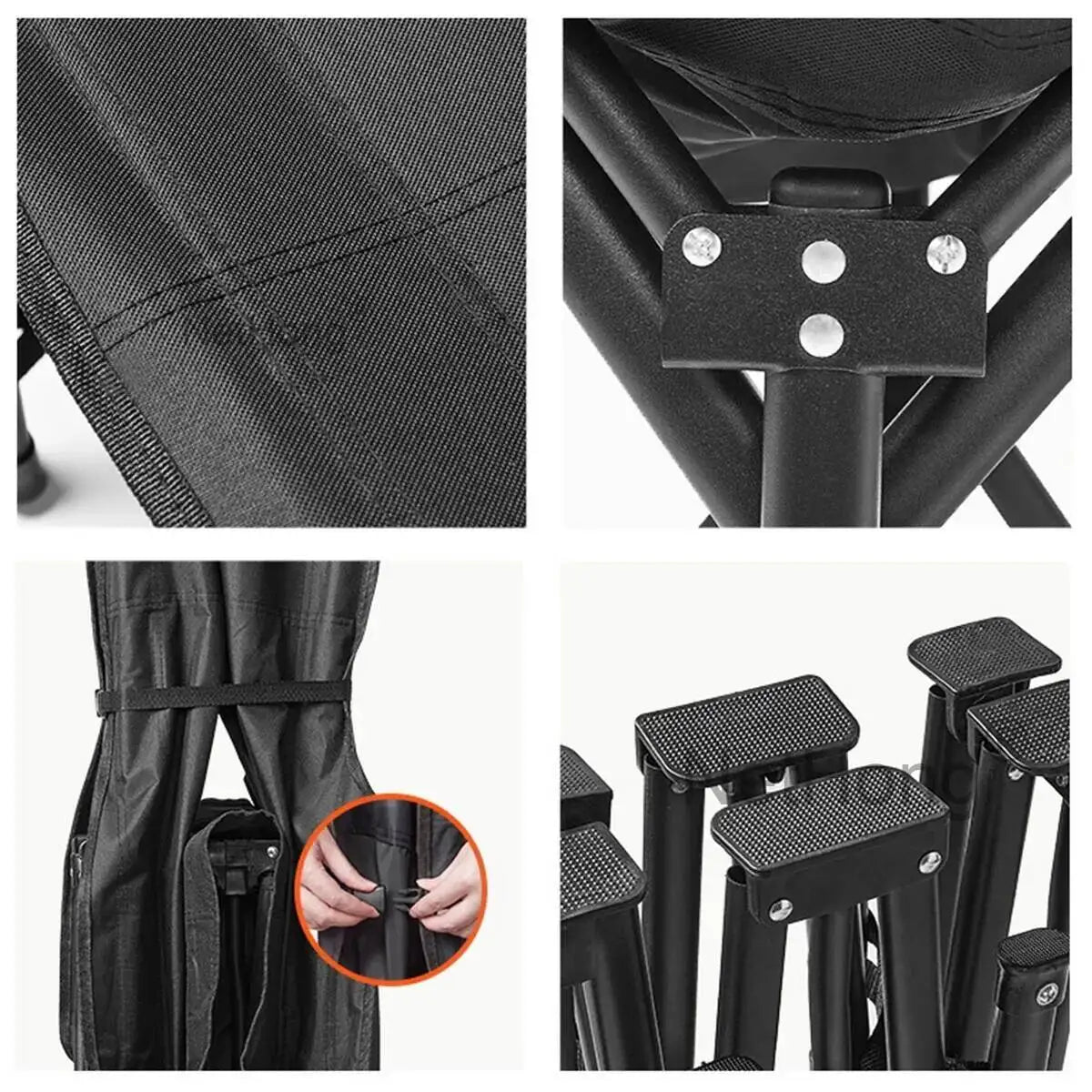 Cot Heavy-Duty Portable Camping Folding Sleeping Bed With Mattress