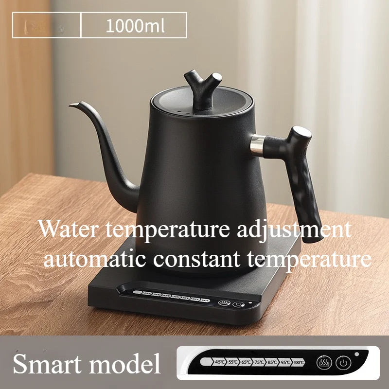 Coffee and Tea Kettle - Stainless Steel Kettle Water Boiler Electric Gooseneck Kettle - Pour-Over Portable Kettle Samovar