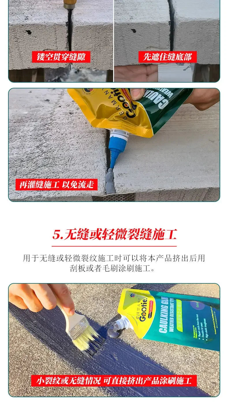 Caulk Roofing Waterproof Sealant Angle Crack Repair Cement Durable Plugging Material Leak Fixing Maintenance Easy-Use Solution