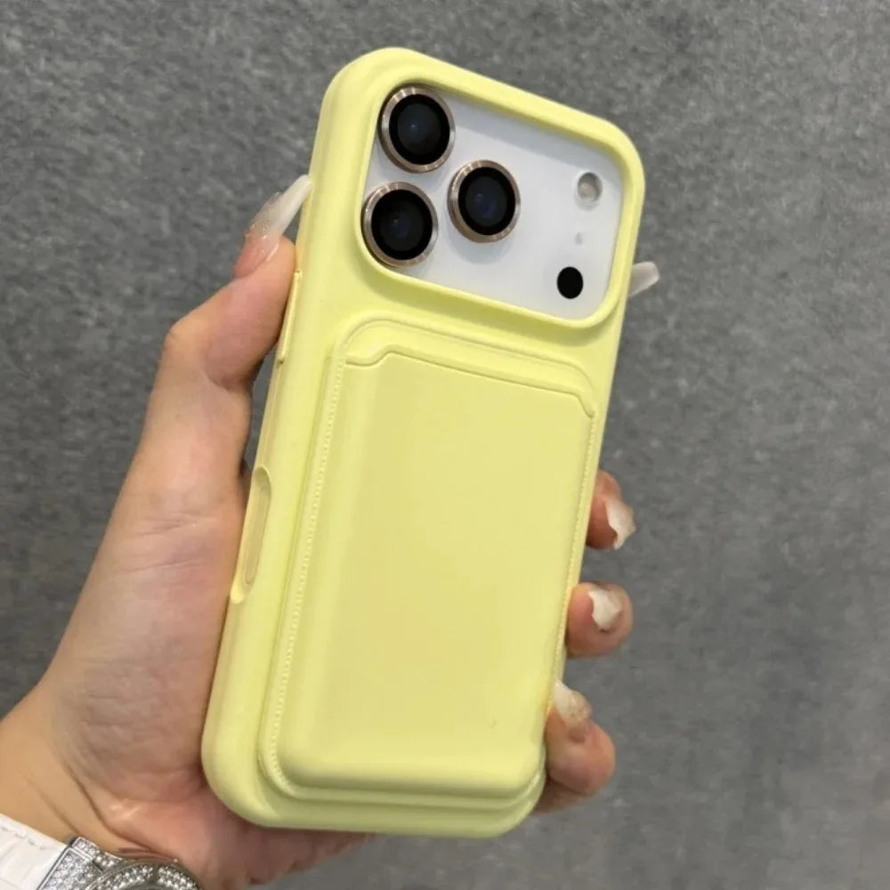 Luxury Magnetic Liquid Silicone Phone Case for IPhone 16 17 15 14 13 12 11 Pro Max with Magsafe Card Bag Wallet Shockproof Cover