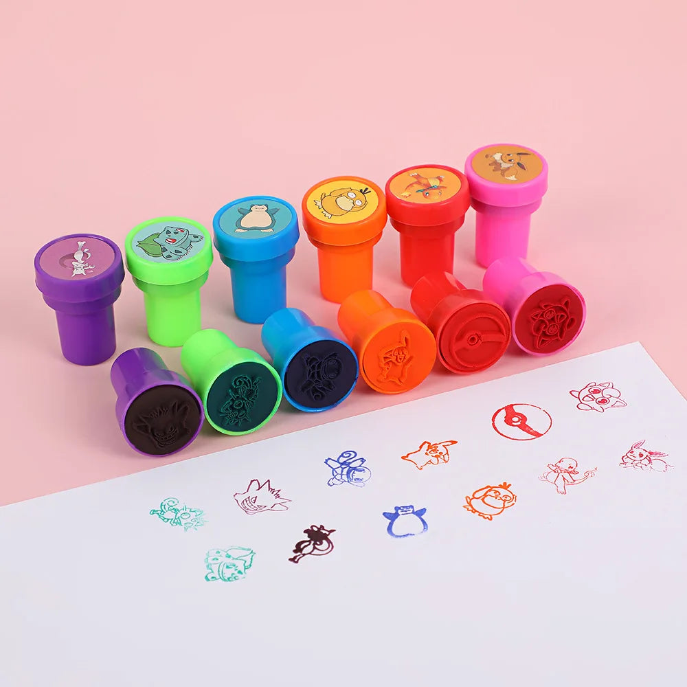 Pokemon Stamps Party Favors Pikachu Seal Stamps for Kids Classroom School Rewards Prizes Goodie Bag Gifts Birthday Party Gifts