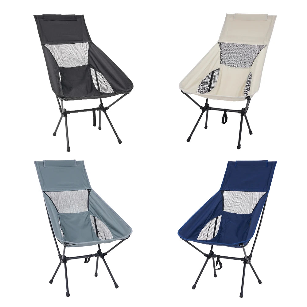 【Breeins】Foldable Camping Chairs Set Lightweight folding Chair Ultralight Backpacking Moon Chairs for Garden Picnic Beach
