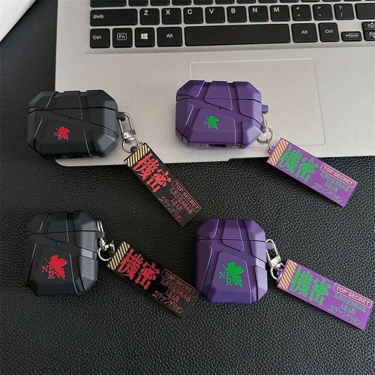 EVANGELION Earphone Case for AirPods 1 2 3 Pro 2 Case Anime Earphone Protective Cover for AirPods 4 Drop-resistant Shell Gifts