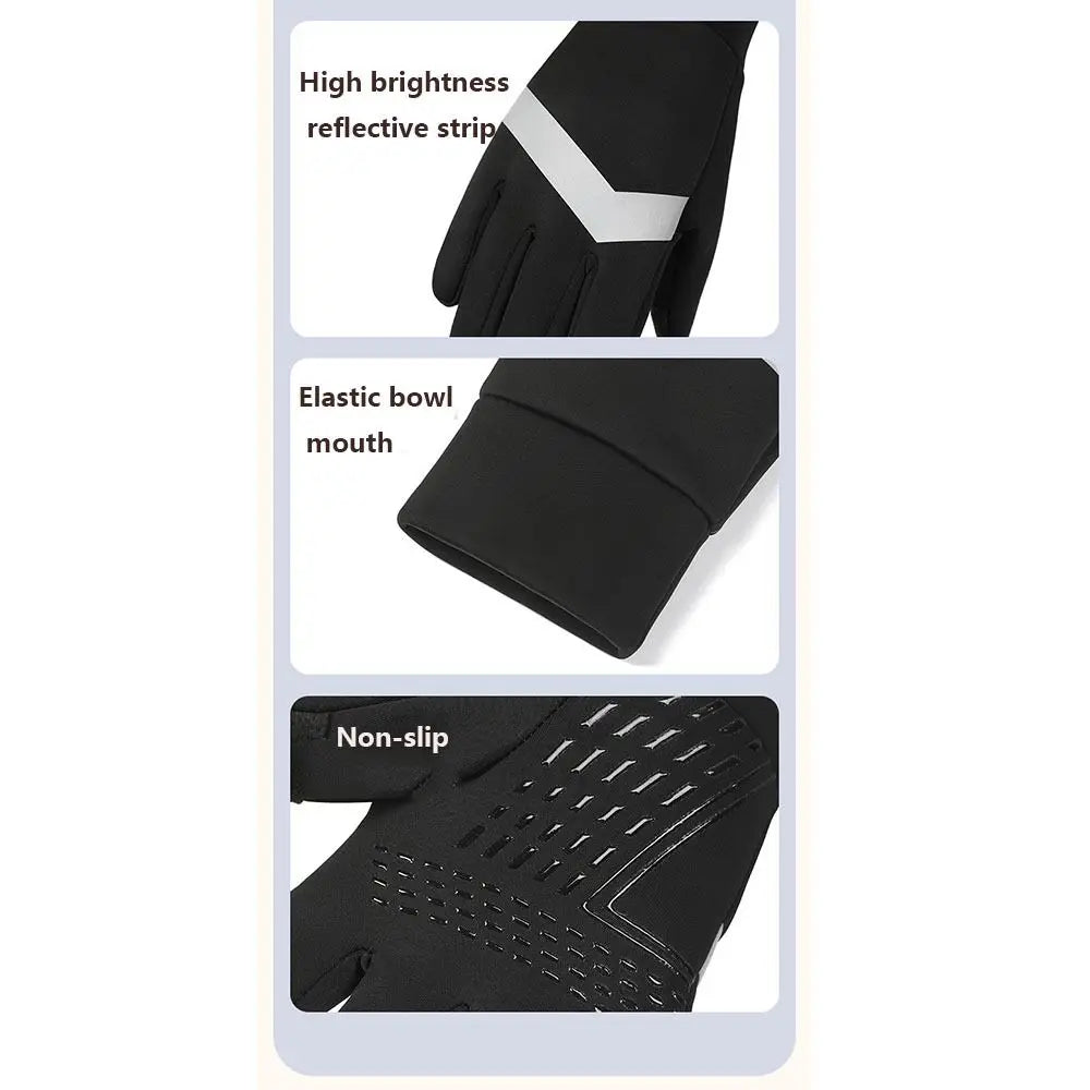 Kids Waterproof Cycling Gloves - Thermal Winter Sports Gloves with Touch Screen & Anti-Slip Grip