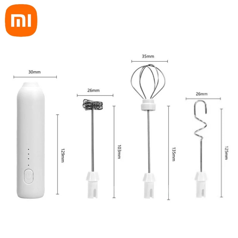 Xiaomi Electric Wireless Milk Frothers Blender Handheld Mini USB Rechargable 3 Speeds Coffee Mixer For Coffee Cappuccino Cream
