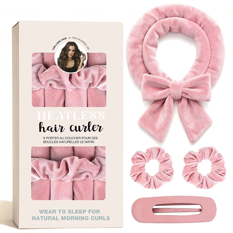 No Heat Hair Rollers Heatless Curling Rod Headband Soft Hair Curler Satin Curlers Curls Sleeping Bonnet Night Cap Styling Tools