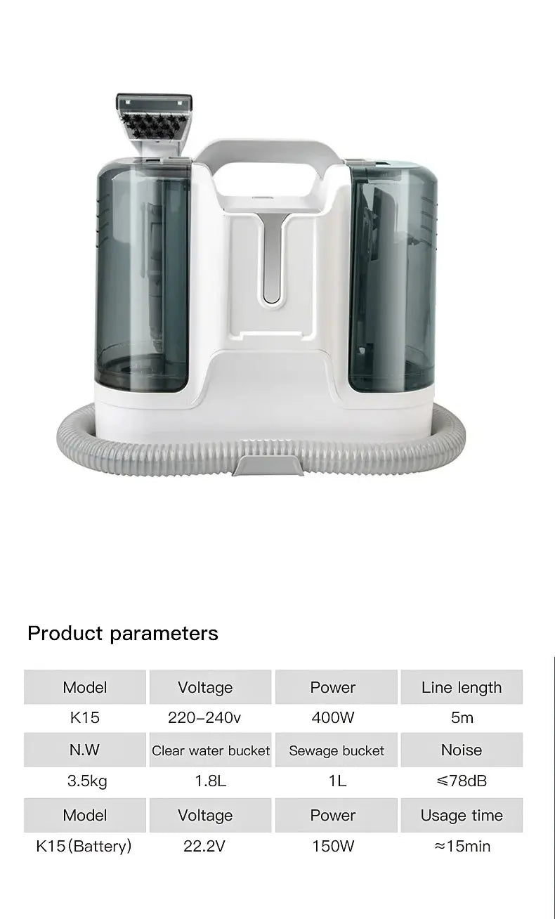 Fabric Cleaning Machine Wired Multifunctional Jet Suction All-in-One Carpet Curtain Sofa Cleaning Machine Household Vacuum Clean